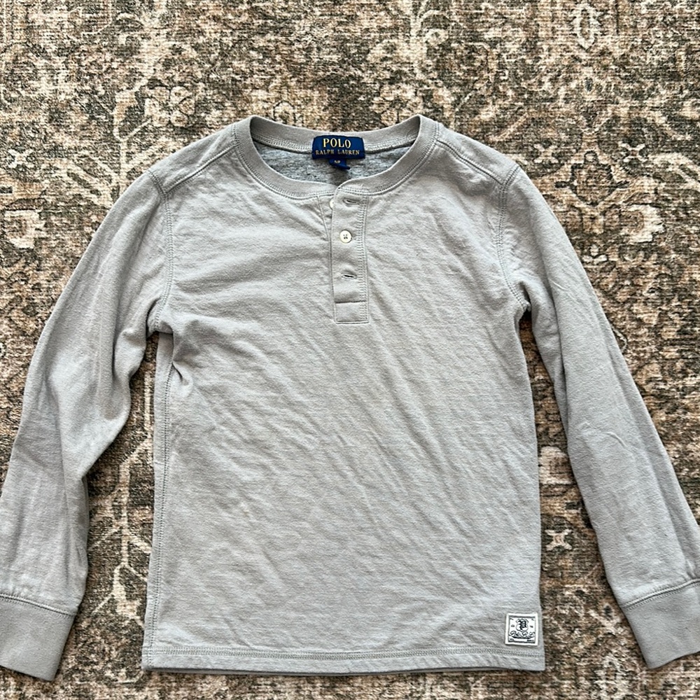 Polo by Ralph Lauren Kids size 8 Gray Long Sleeve Shirt
